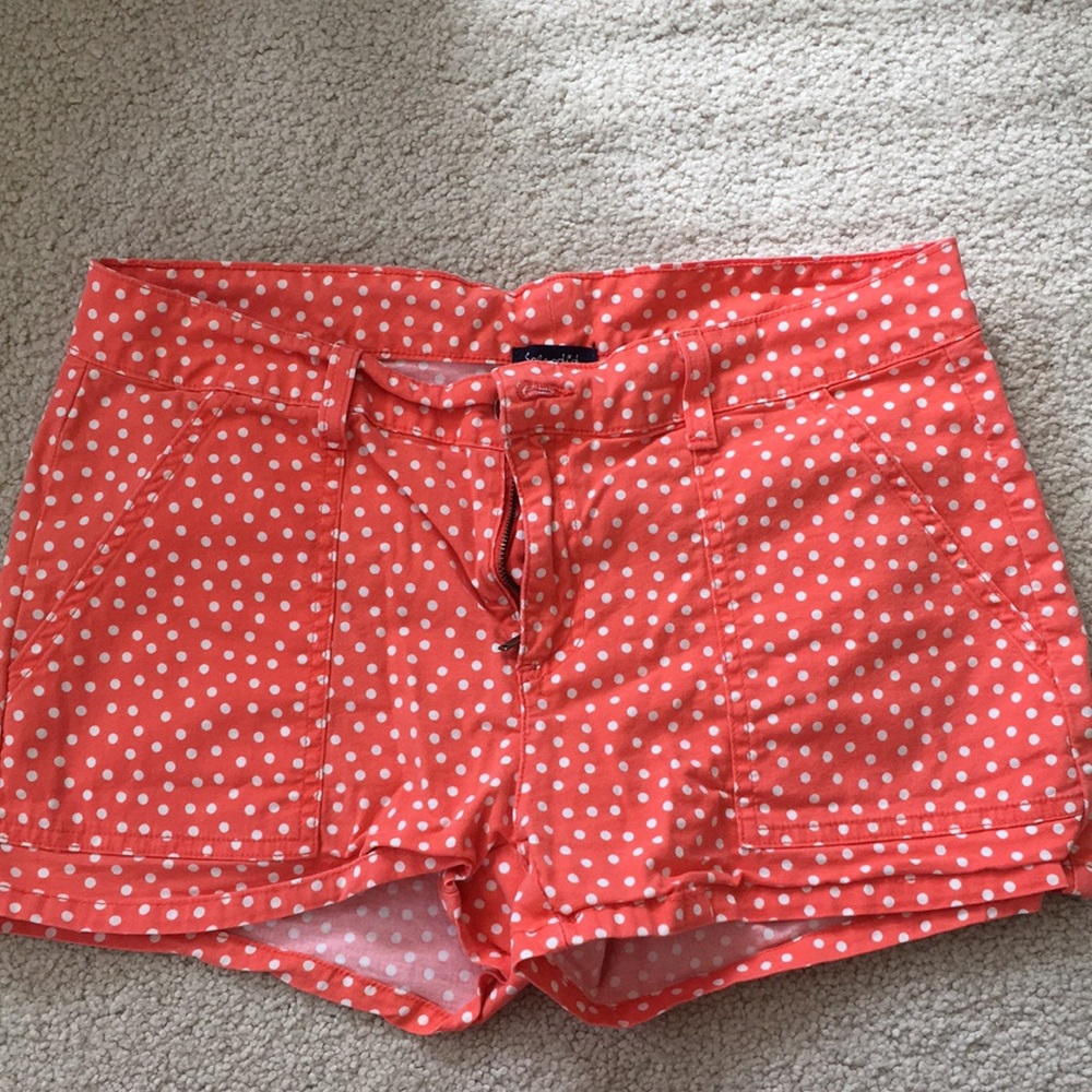 Splendid Orange Polka Dot Shorts